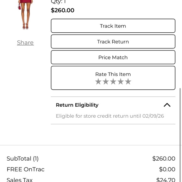 Revolve Amanda Uprichard Bethany Skort Romper #2 Best Seller!! - Picture 4 of 5